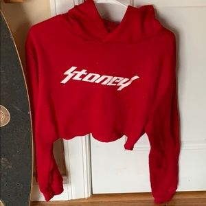 cropped post malone stoney hoodie